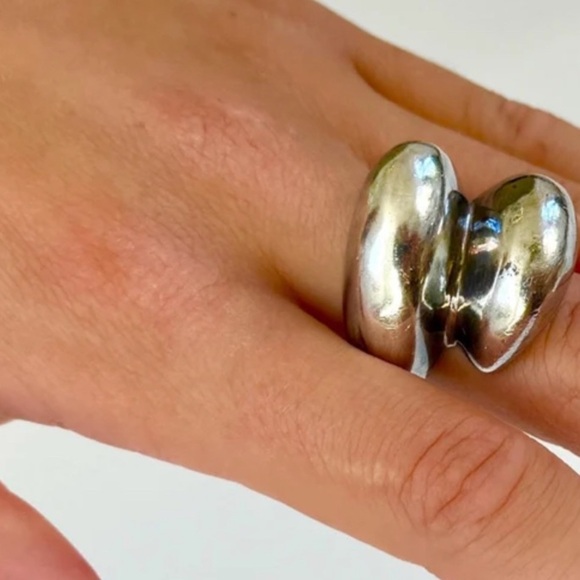 Vintage Modernist 925 Solid Sterling Silver 3D Ring “ James Avery VtG Tiffany “ - Picture 3 of 7